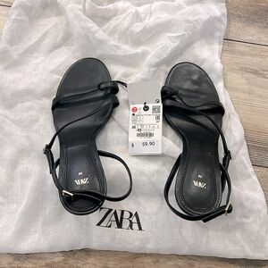 Zara black strappy sandals